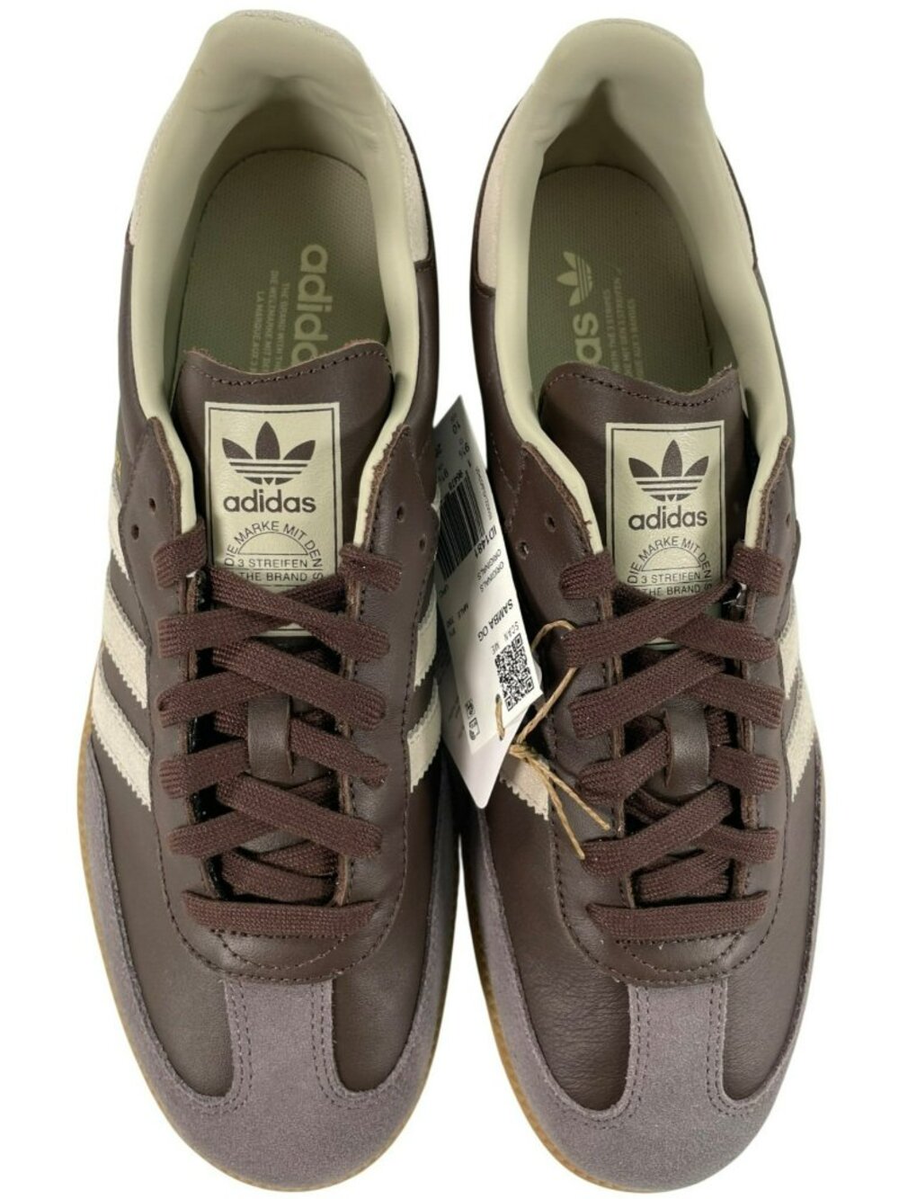 Adidas Samba OG Brown/Putty Leather Athletic Casual Sneakers Men's Size 10 NEW - Picture 5 of 11